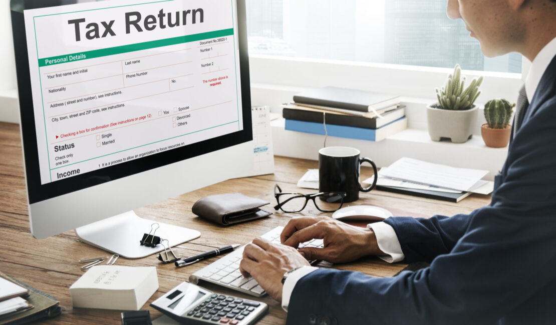 Income Tax Return Deduction Refund Concept