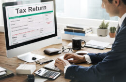 Income Tax Return Deduction Refund Concept